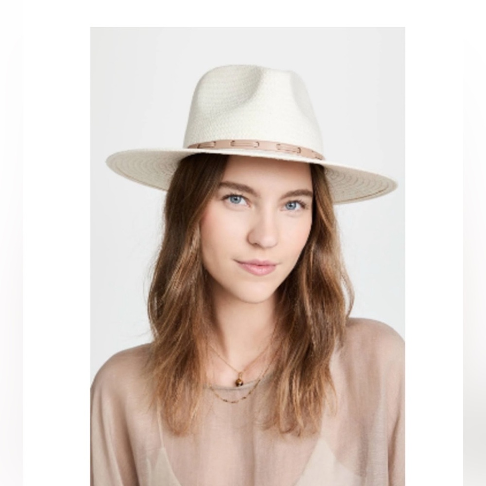 Rag & Bone Lexie Packable Wide Brim Fedora Hat Women’s Tan Paper Straw Hat Small